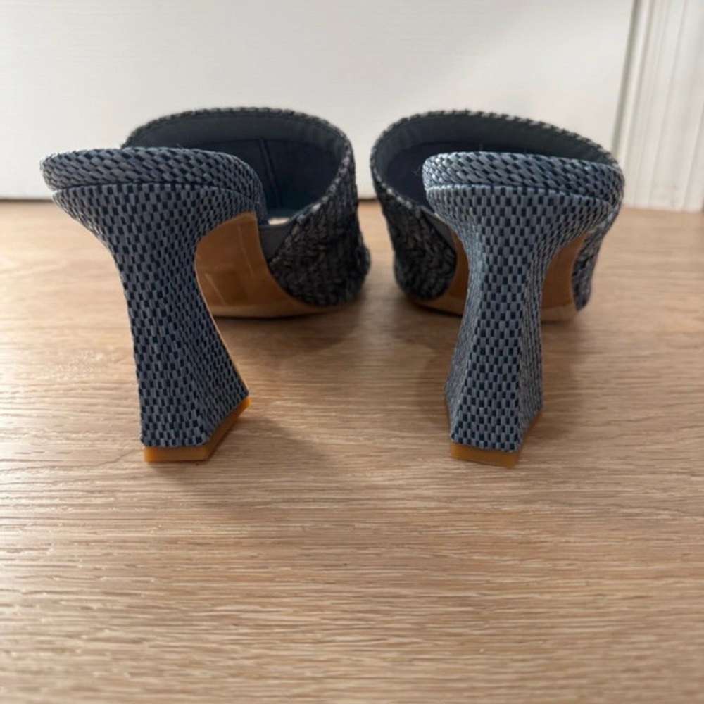 Dolce Vita Blue Textured Mules - Picture 5 of 5
